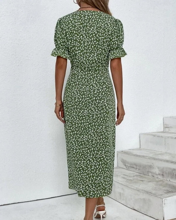 Rowan | V-Neck Floral Midi Dress