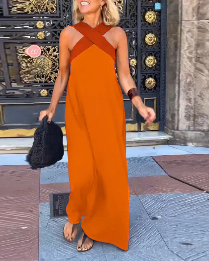 Evelyn | Crossover Maxi Dress