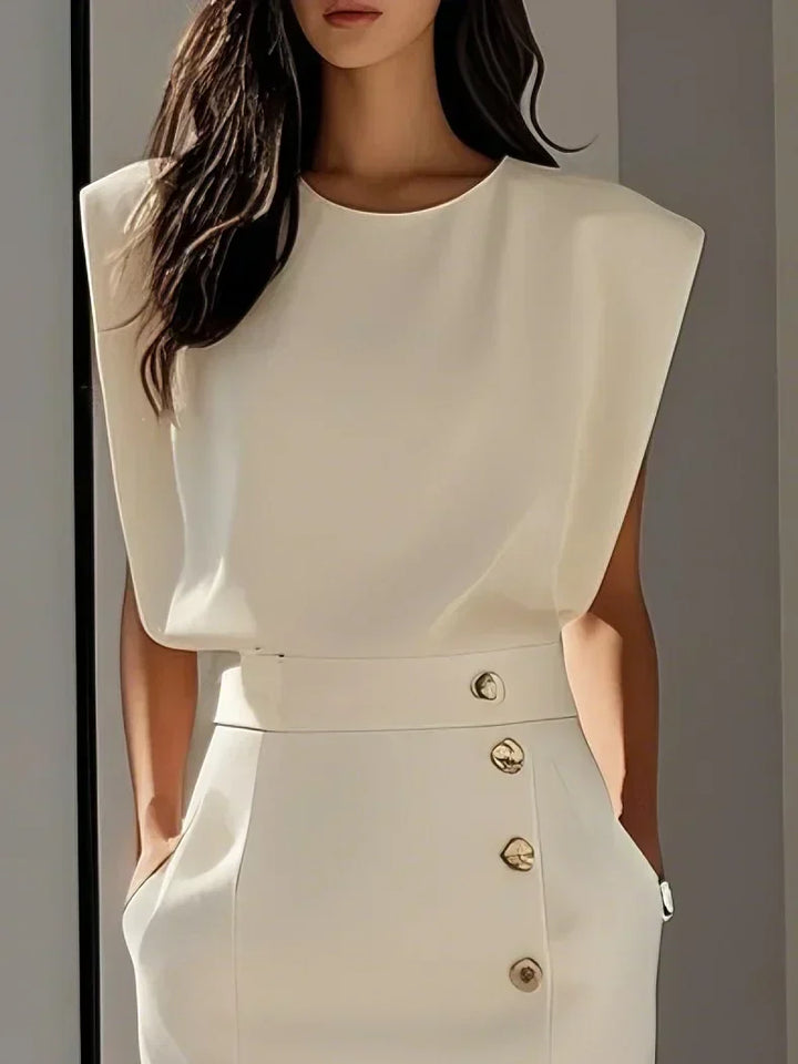 Hazel | Women's Button Detail Midi Dress