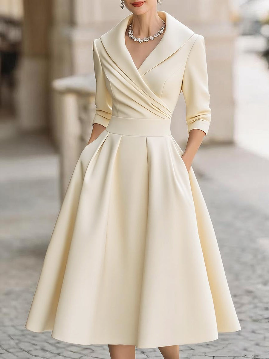 Anastasia | Women's Satin Midi Dress