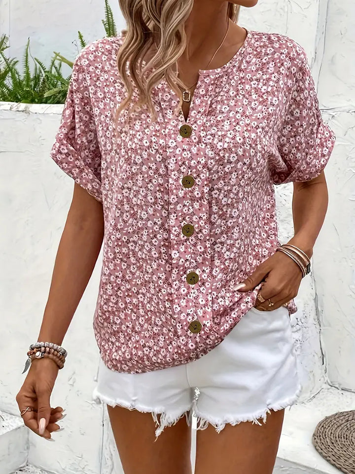 Fiona | Women's Floral Button Blouse