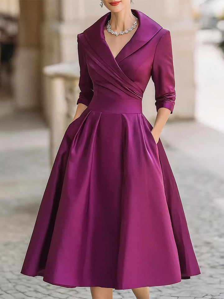 Anastasia | Women's Satin Midi Dress