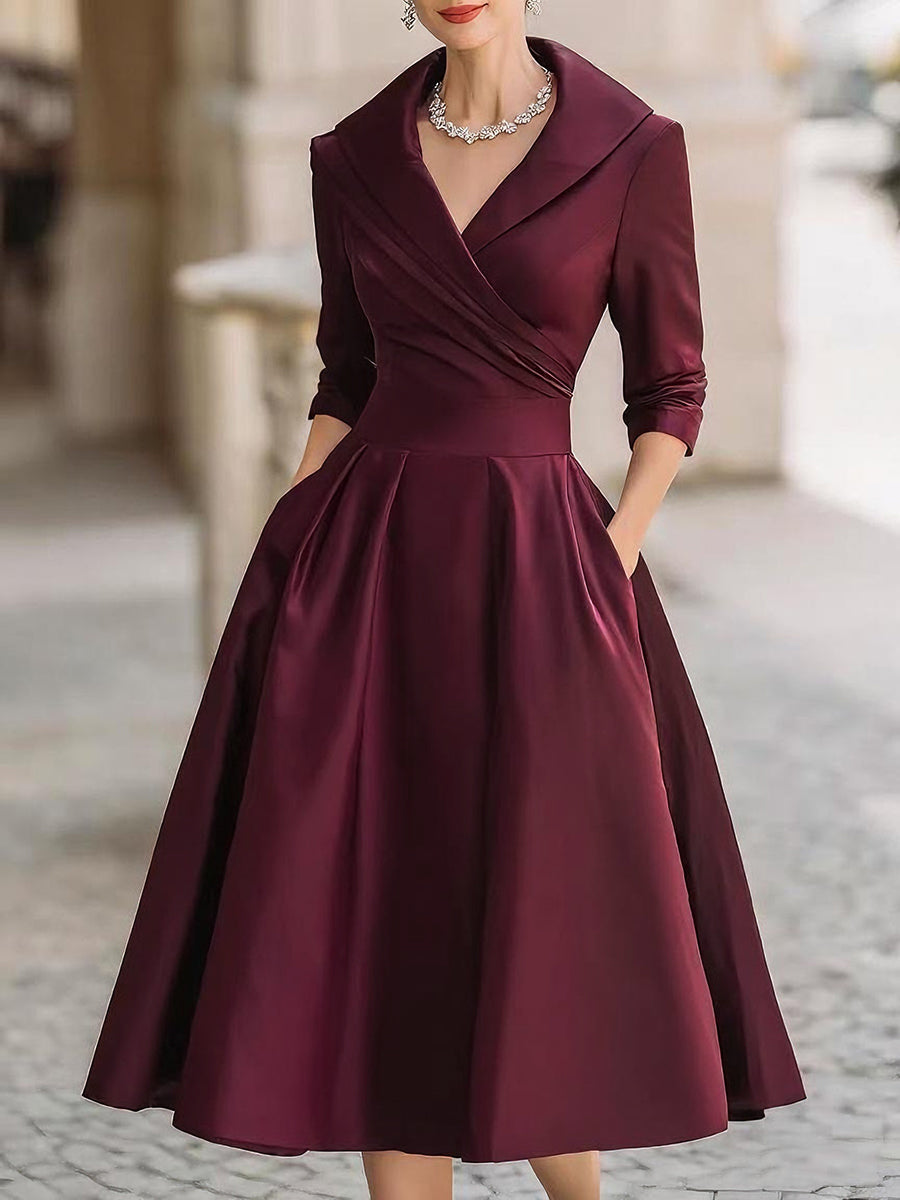 Anastasia | Women's Satin Midi Dress