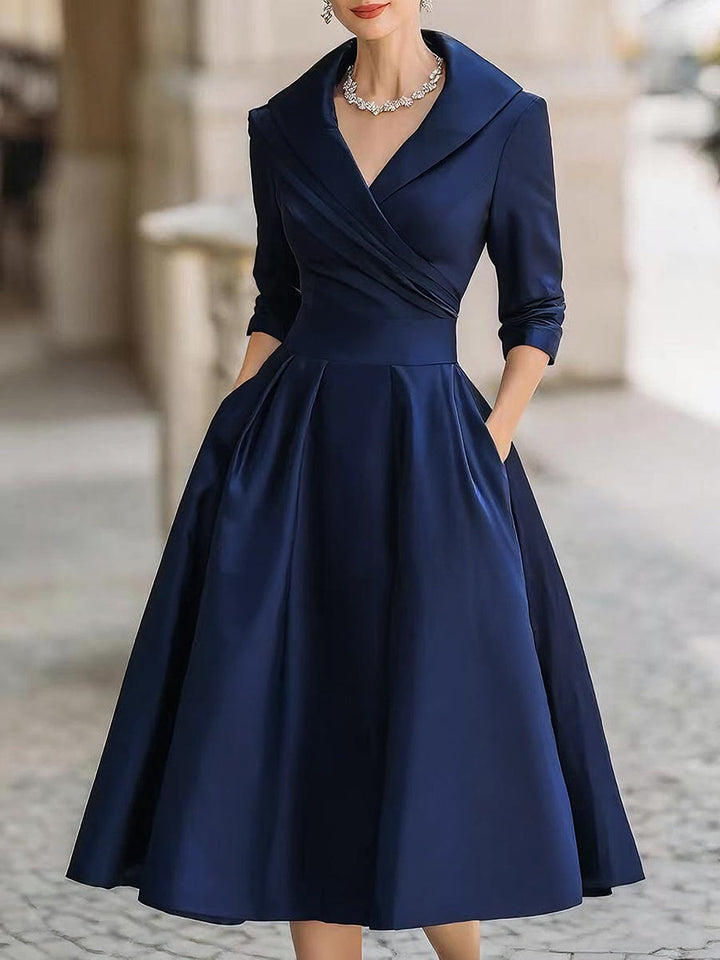 Anastasia | Women's Satin Midi Dress