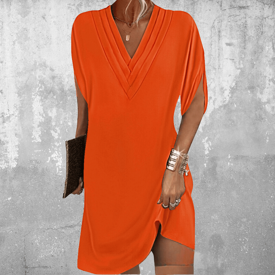 Adelaide | Women's V-Neck Tummy-Covering Dress