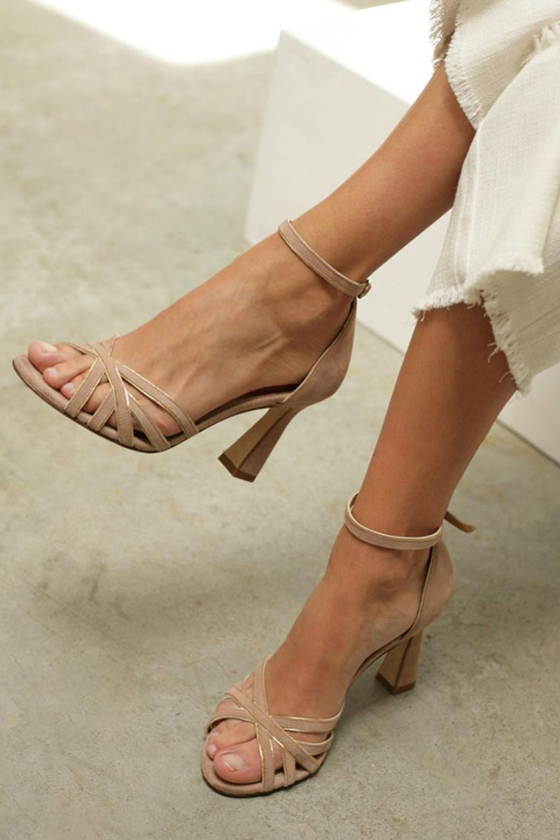 Valeria | Patchwork Slim Heel Pumps
