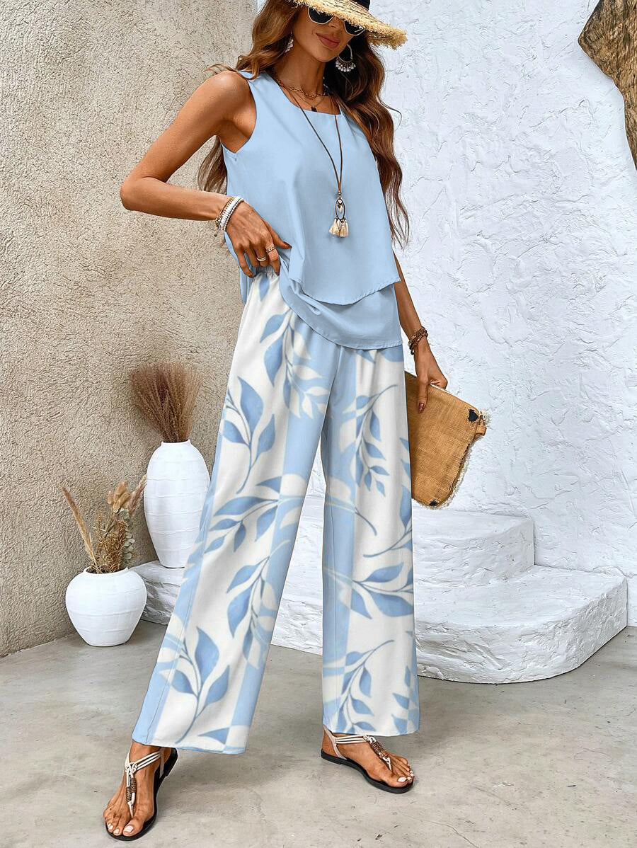 Clara | Women's Two-Piece Wide-Leg Set