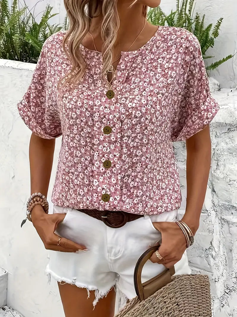 Fiona | Women's Floral Button Blouse