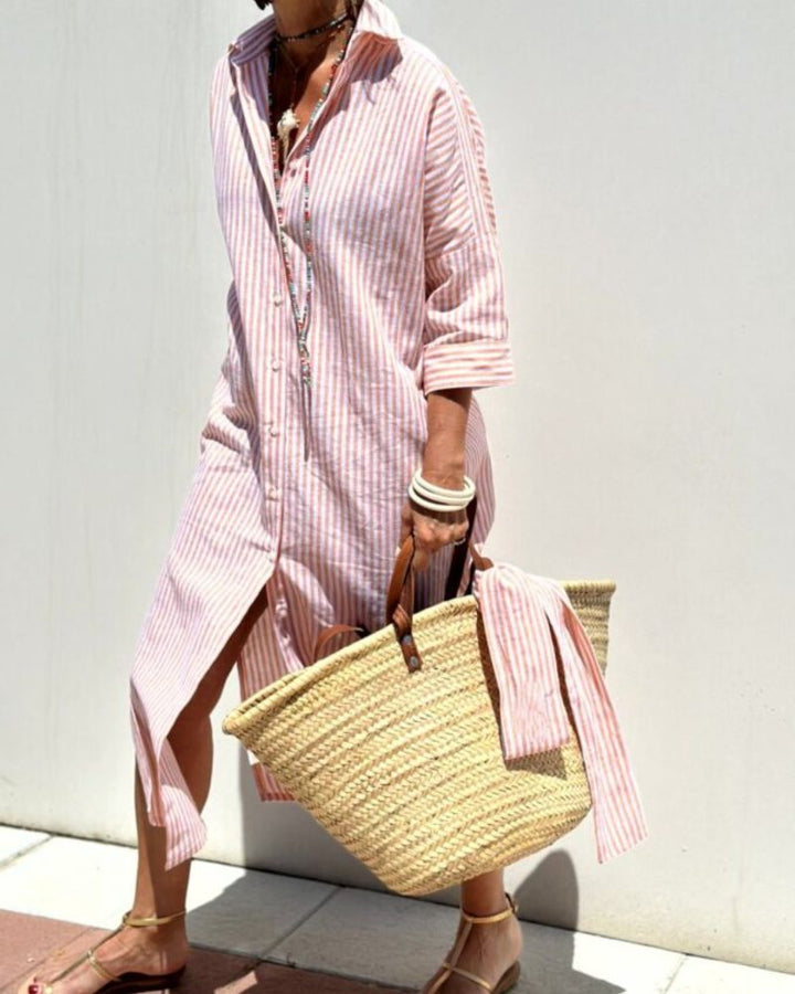 Winona | Striped Shirt Dress