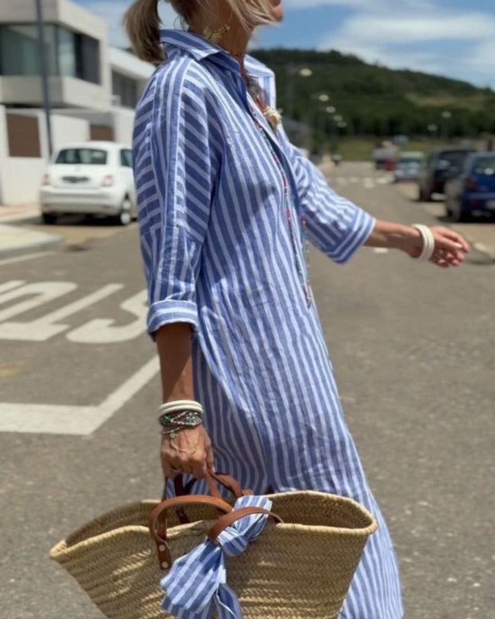 Winona | Striped Shirt Dress