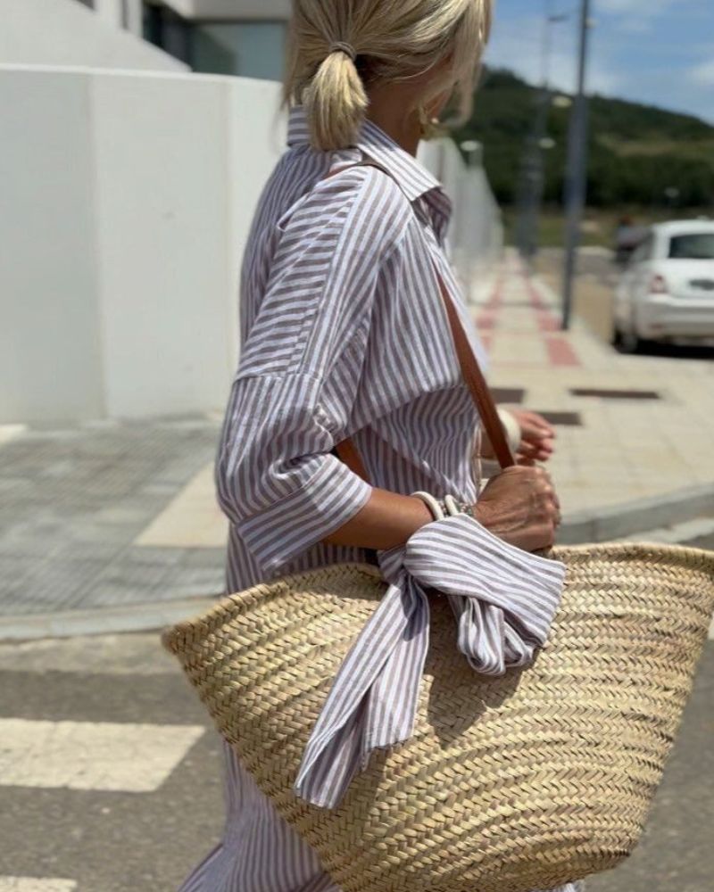 Winona | Striped Shirt Dress