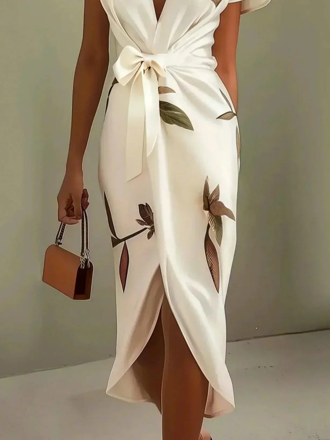 Viviana | Botanical Wrap Midi Dress