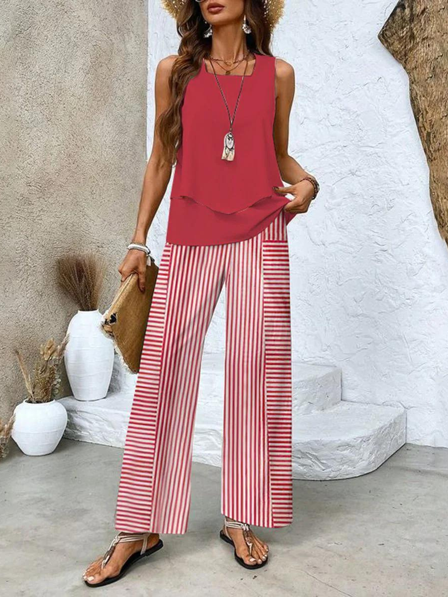 Clara | Women's Two-Piece Wide-Leg Set