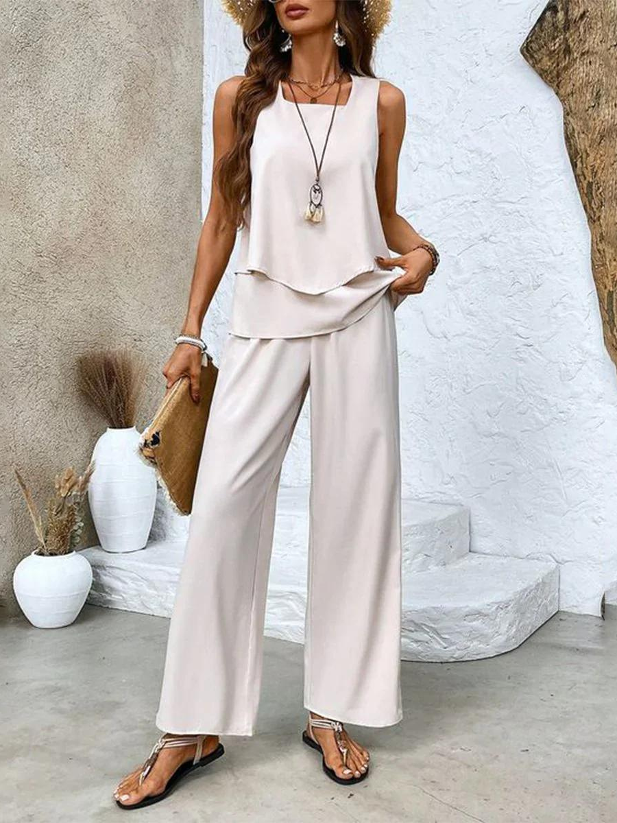 Clara | Women's Two-Piece Wide-Leg Set