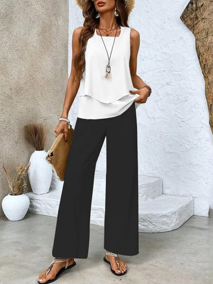 Clara | Women's Two-Piece Wide-Leg Set