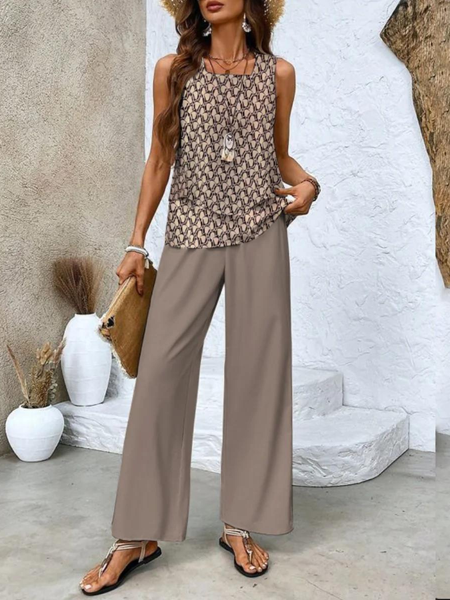 Clara | Women's Two-Piece Wide-Leg Set