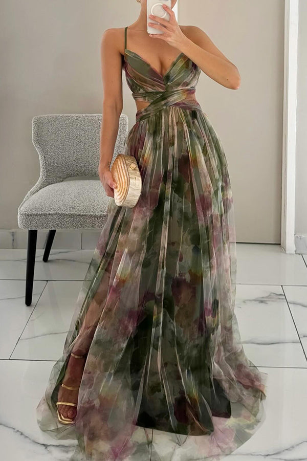 Sabella | Women's Spaghetti Strap Backless Maxi Dress