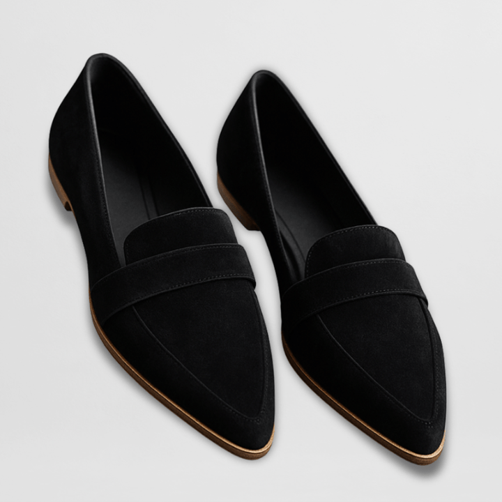 Helena | Women's Suede Loafers with Pointed Toe