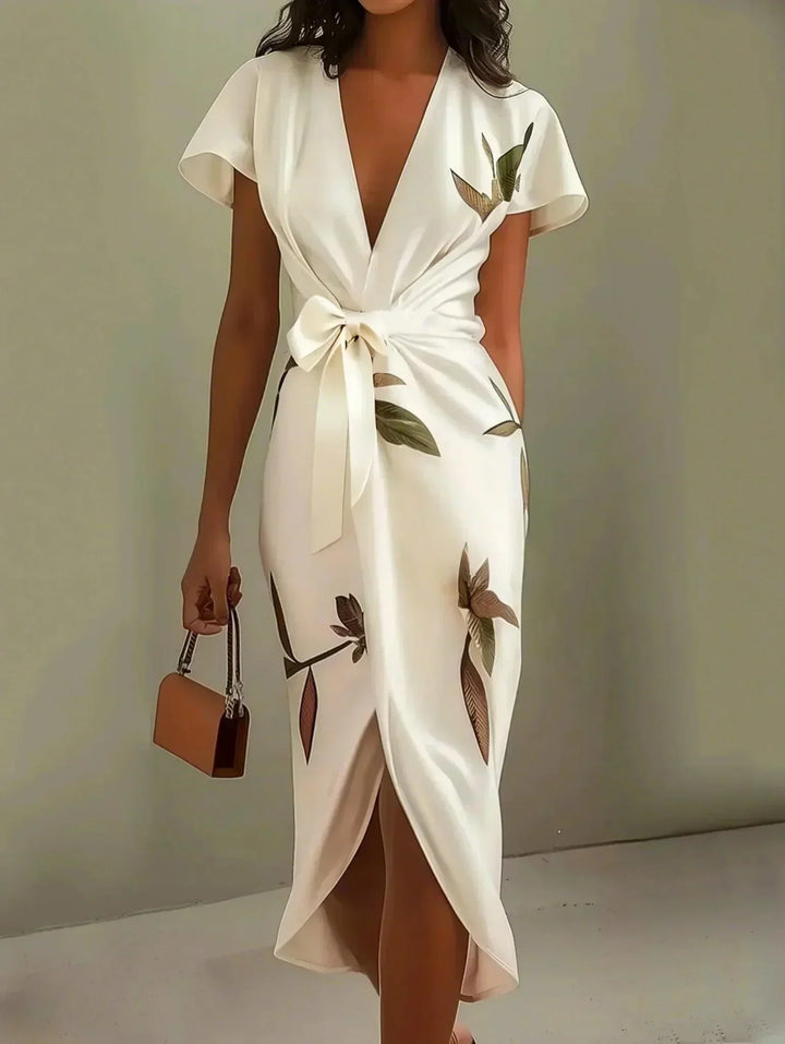 Eleanor | Floral Wrap Midi Dress
