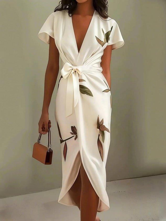 Eleanor | Floral Wrap Midi Dress