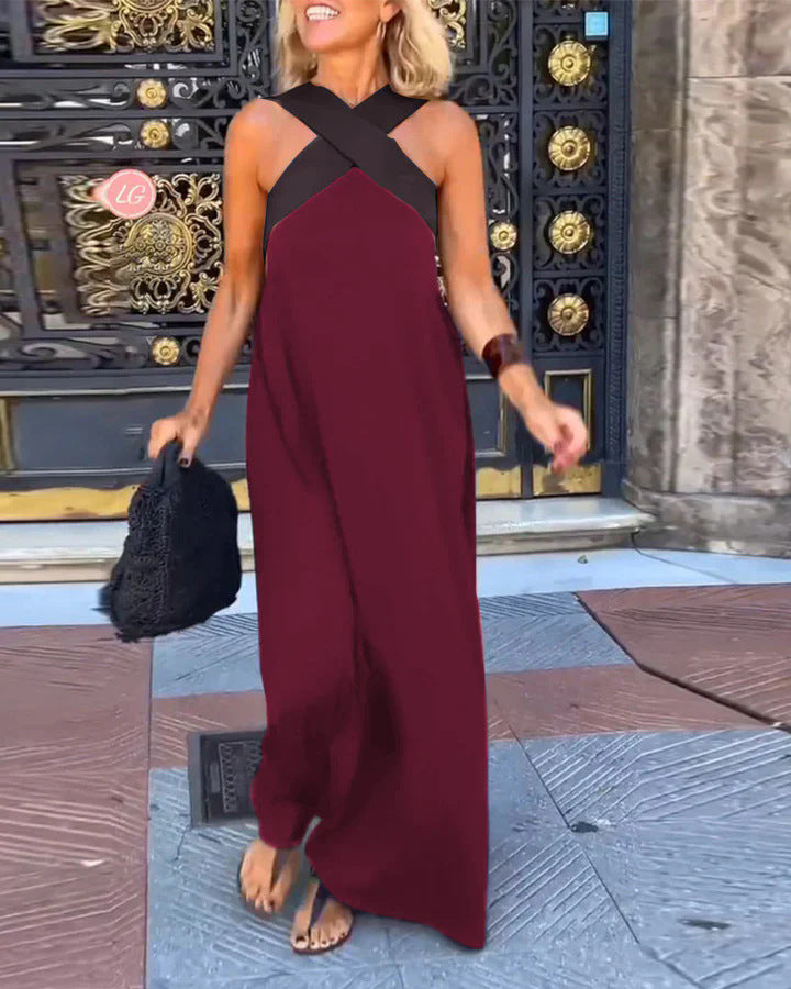 Evelyn | Crossover Maxi Dress