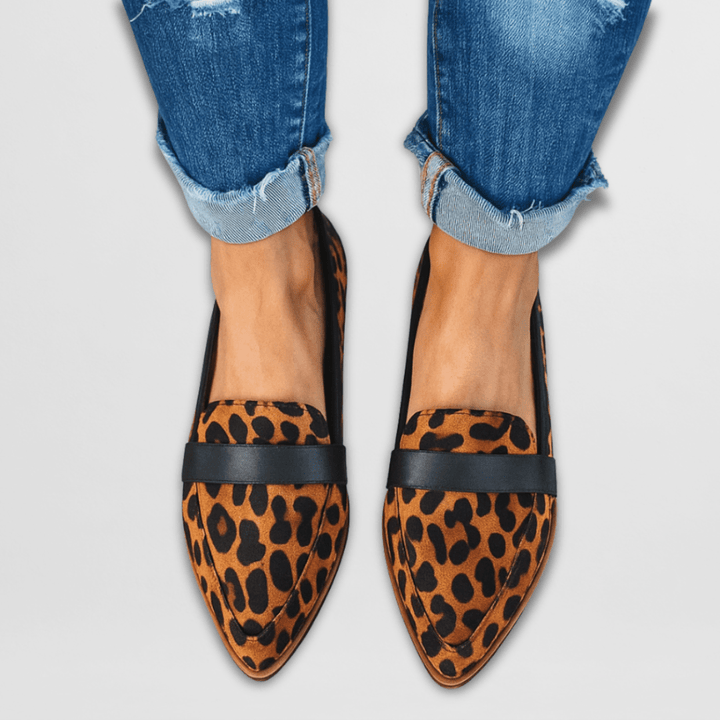 Helena | Women's Suede Loafers with Pointed Toe