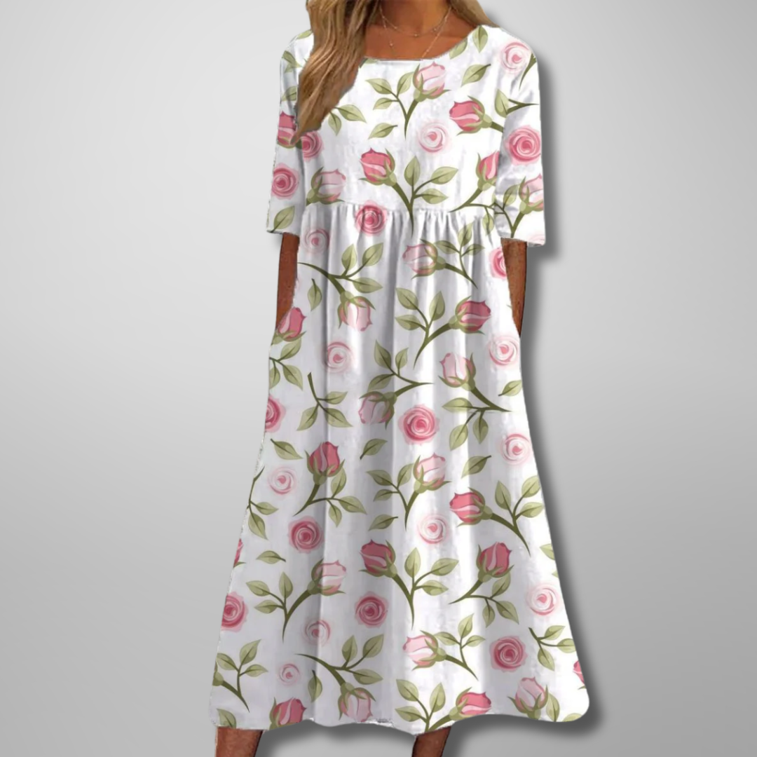 Lucia | Relaxed Floral Midi Dress