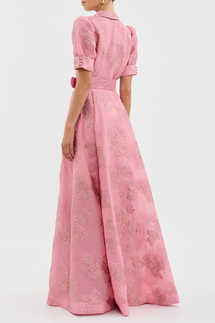 Evangeline | Floral Puff Sleeve Maxi Dress