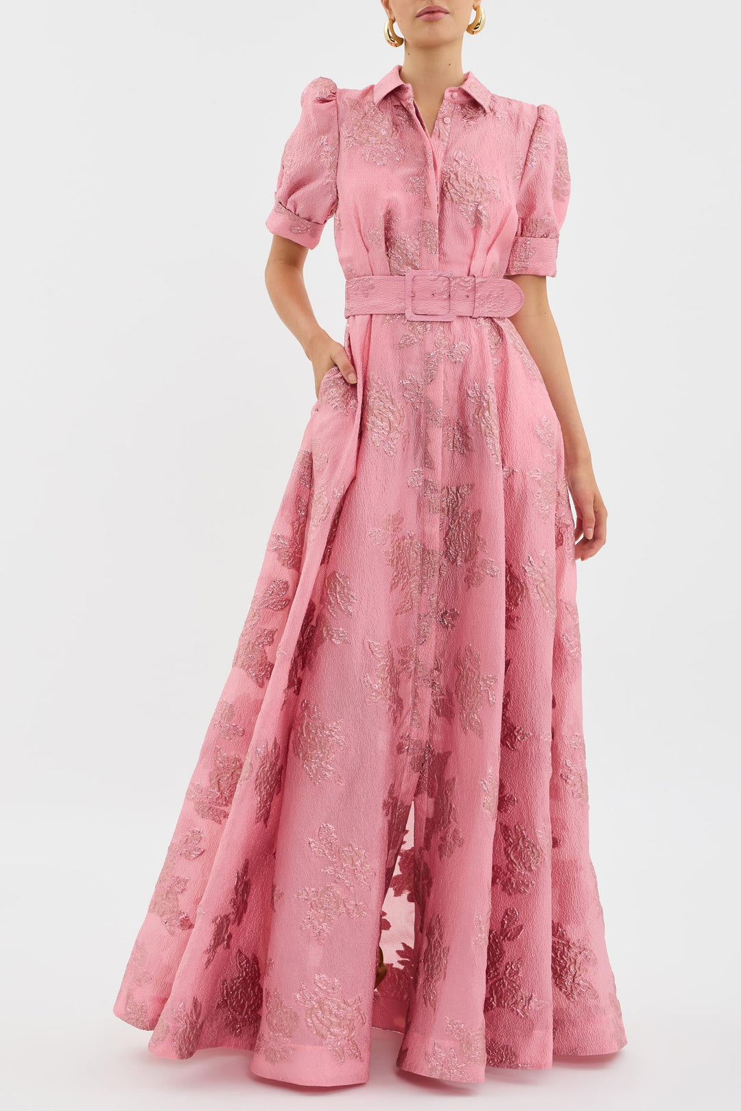 Rosalie | Floral Puff Sleeve Midi Dress
