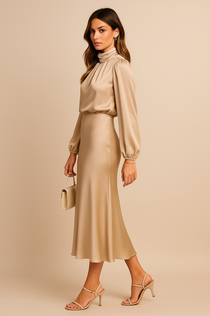 Monroe | High Neck Midi Dress