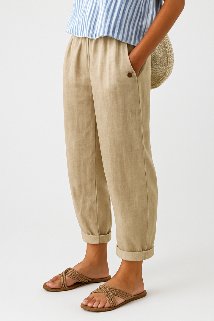 Tabitha | Women's Straight-Leg Pants with Pockets