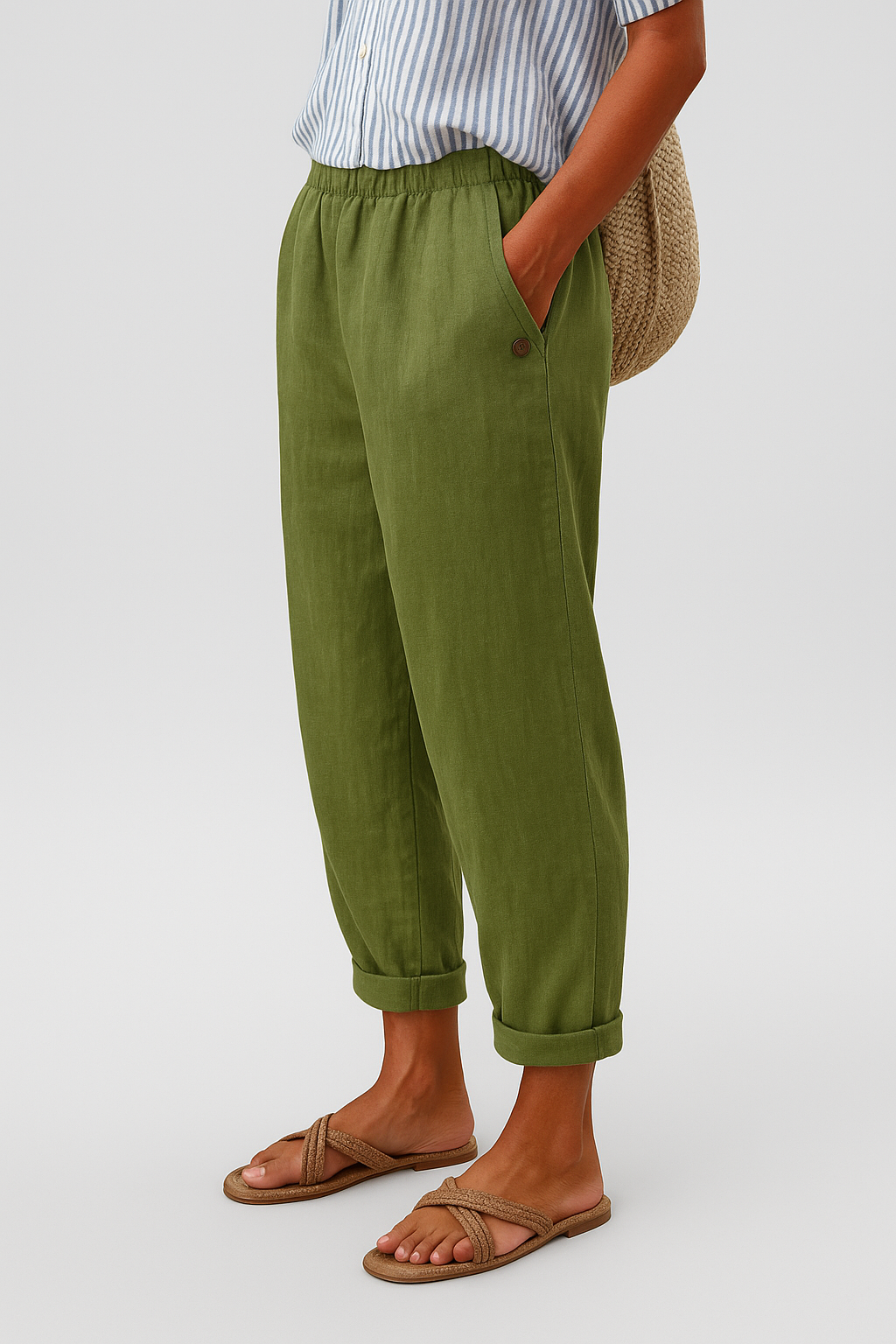 Tabitha | Women's Straight-Leg Pants with Pockets