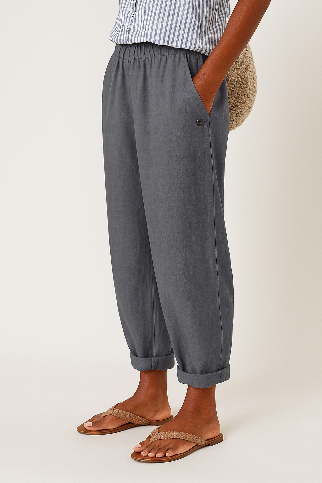 Tabitha | Women's Straight-Leg Pants with Pockets