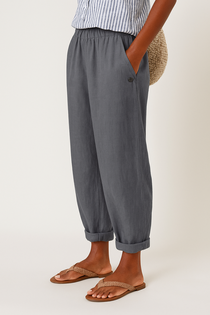 Tabitha | Women's Straight-Leg Pants with Pockets