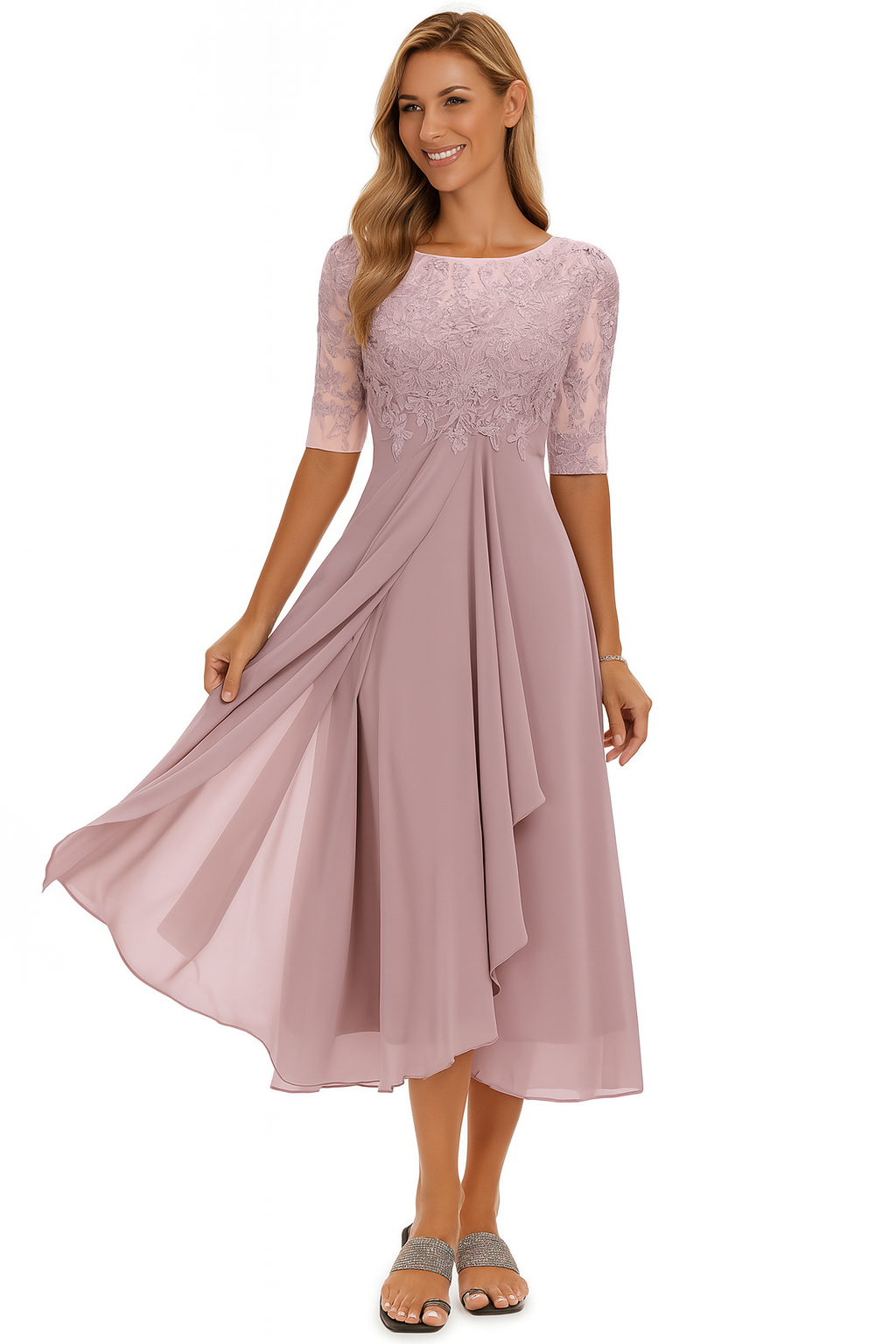 Elara | Women's A-Line Midi Dress