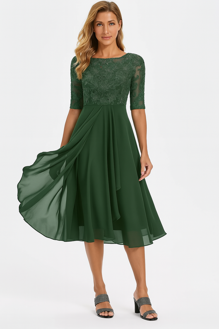 Elara | Women's A-Line Midi Dress