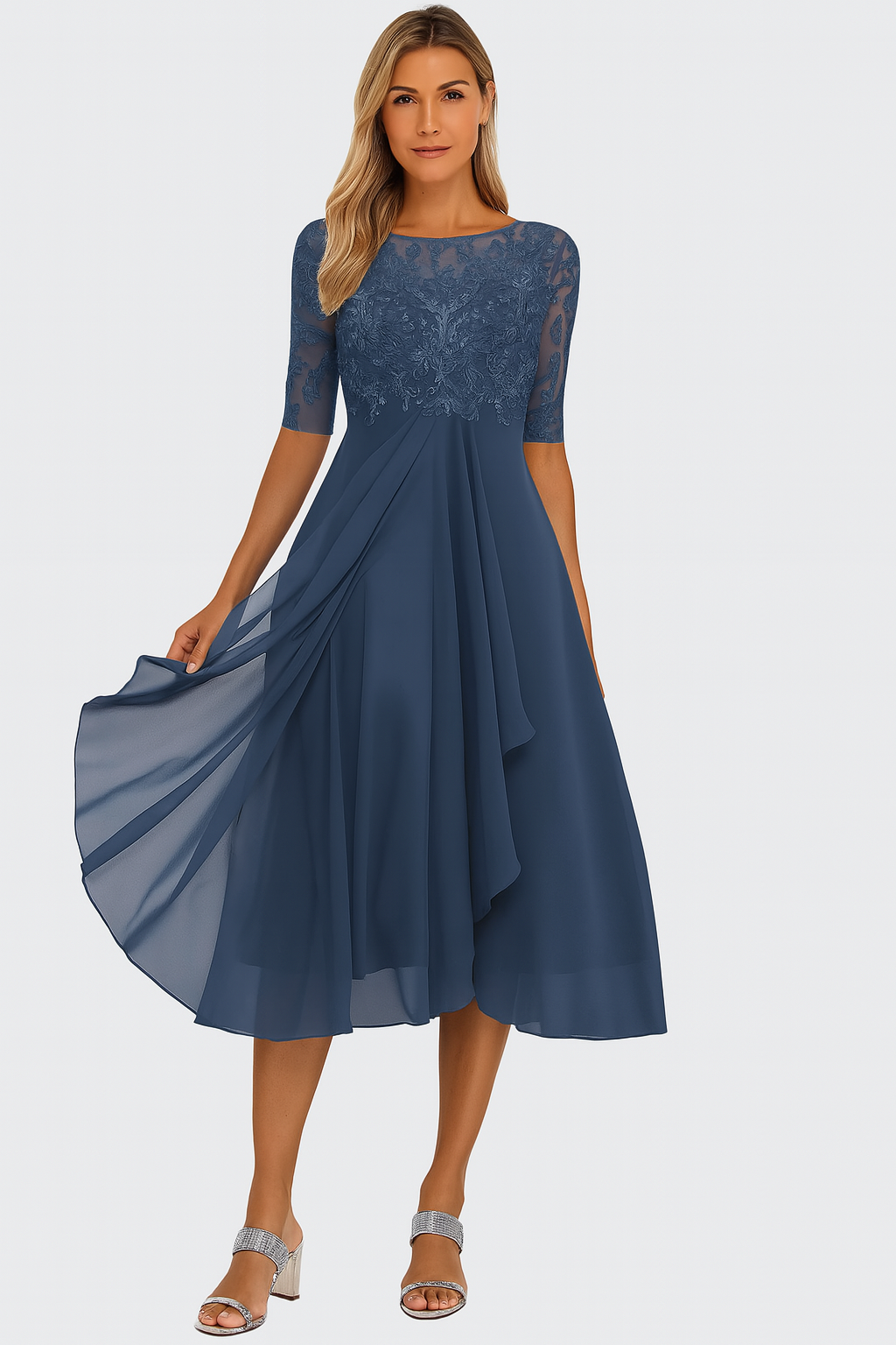 Elara | Women's A-Line Midi Dress