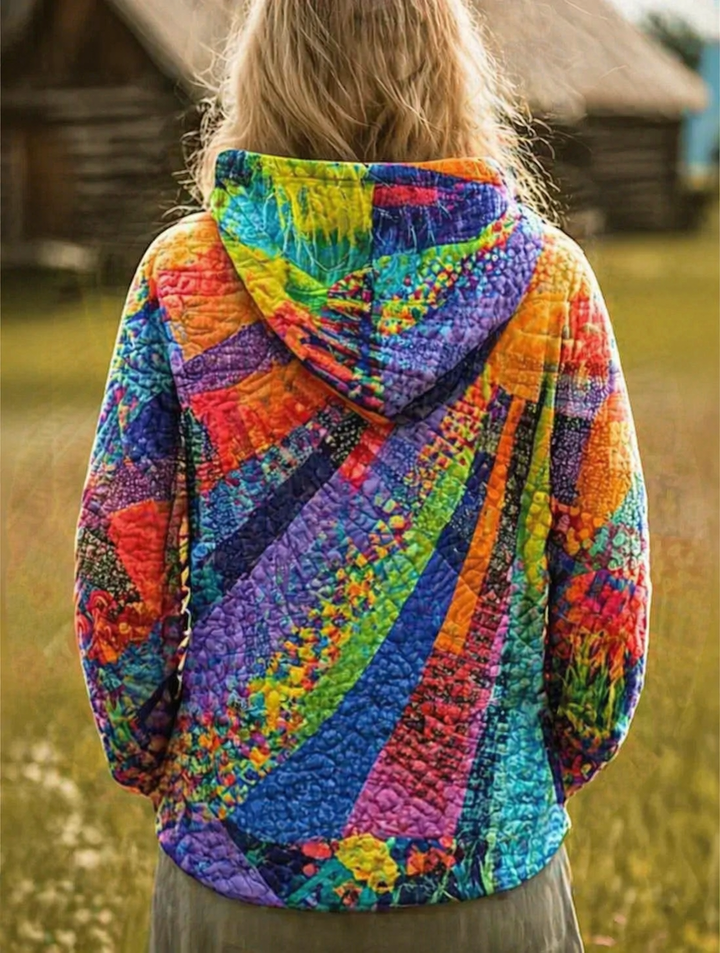 Domenica | Women's Boho Patchwork Hoodie