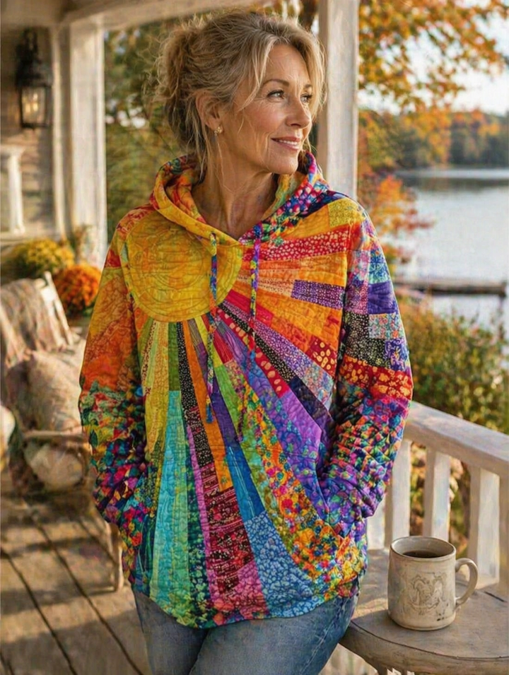 Domenica | Women's Boho Patchwork Hoodie