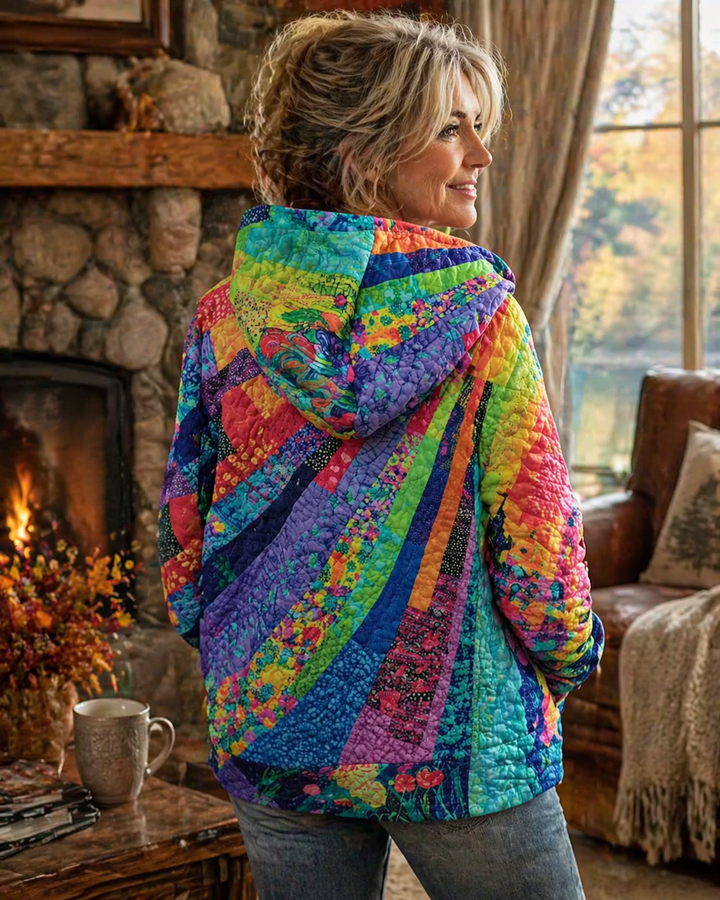 Domenica | Women's Boho Patchwork Hoodie
