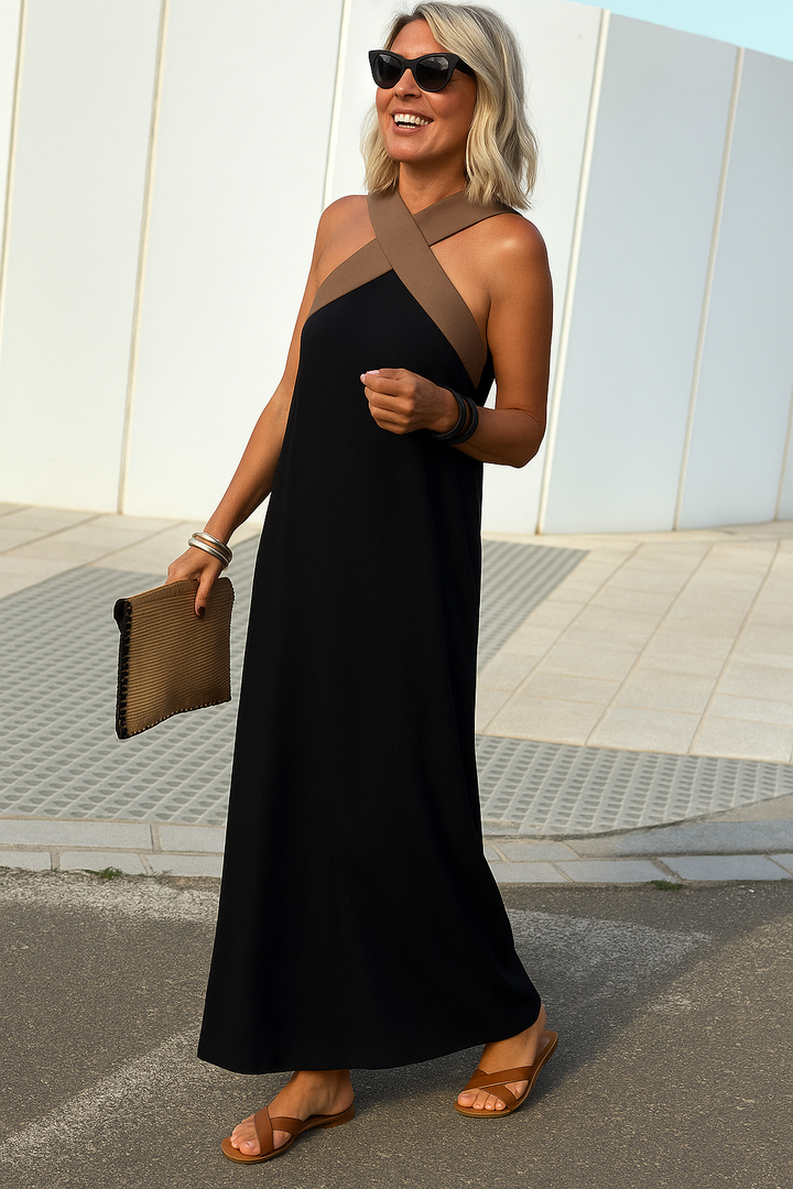 Evelyn | Crossover Maxi Dress
