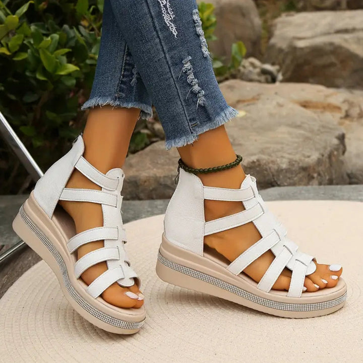 Paisley | Rhinestone Wedge Sandals