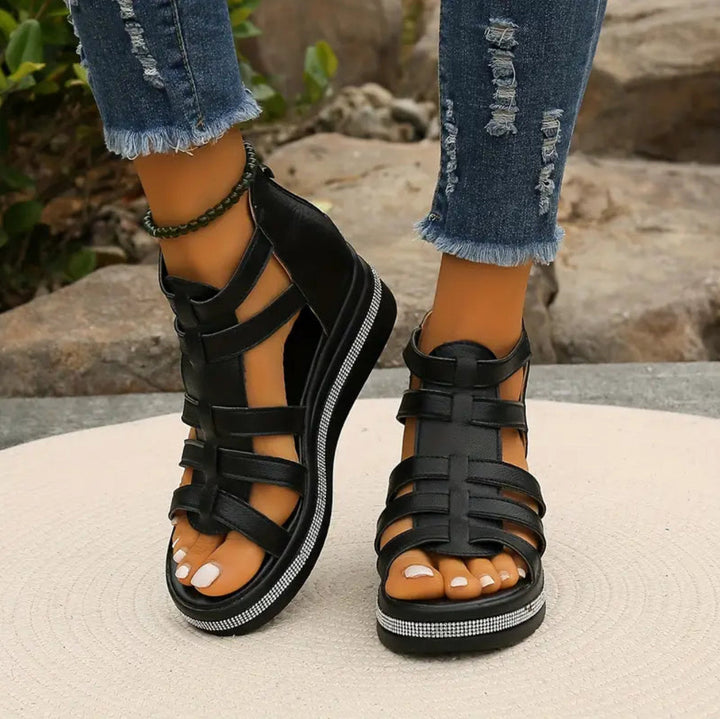 Paisley | Rhinestone Wedge Sandals