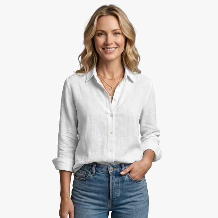 Marianella | Women's Vintage Floral Long Sleeve Blouse