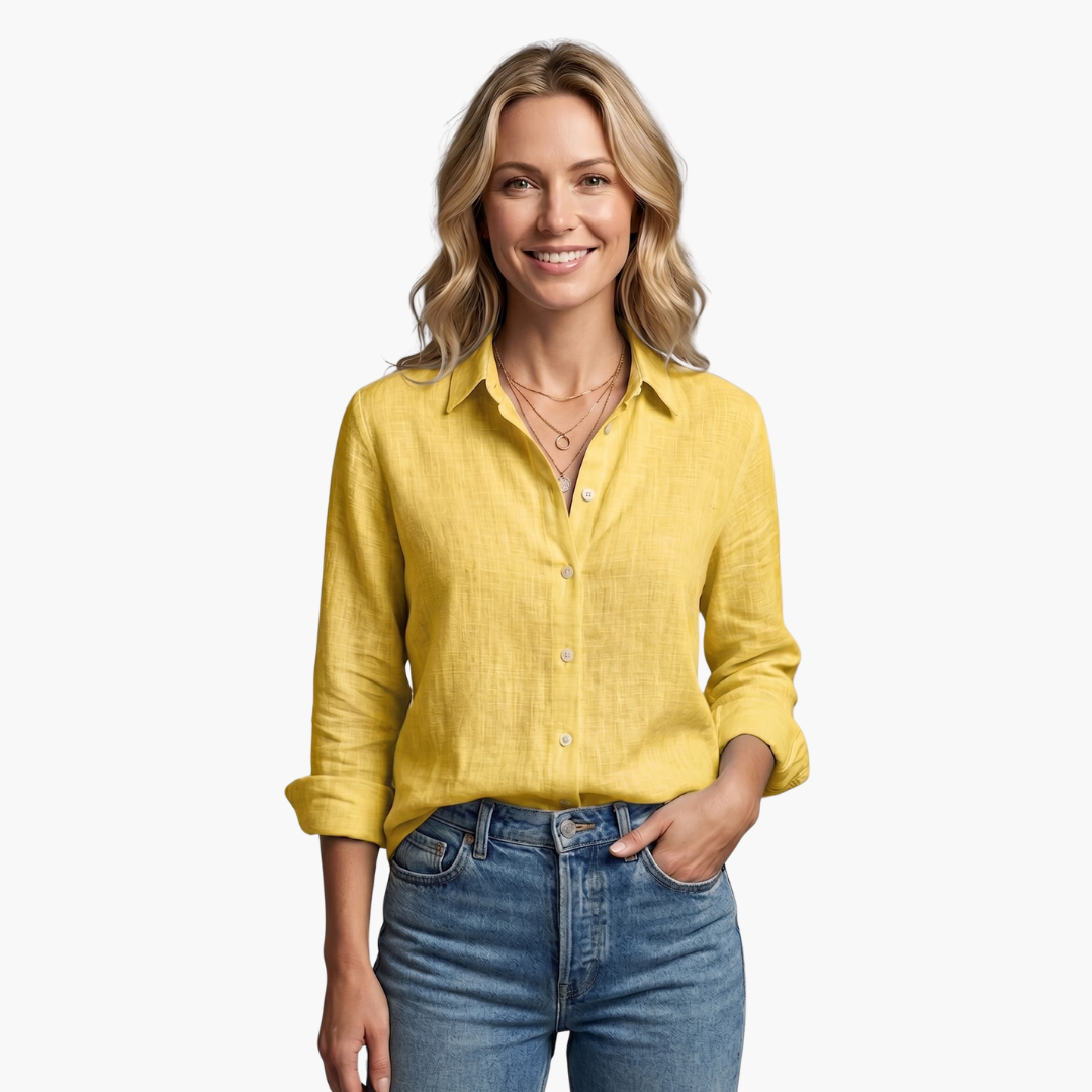 Marianella | Women's Vintage Floral Long Sleeve Blouse