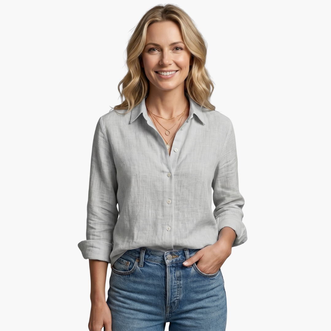 Marianella | Women's Vintage Floral Long Sleeve Blouse