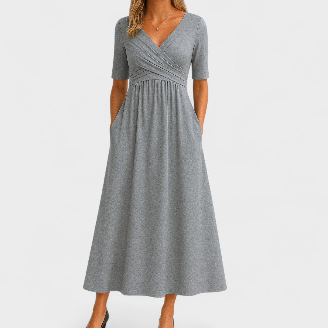 Larissa | Women's V-Neck Midi Dress