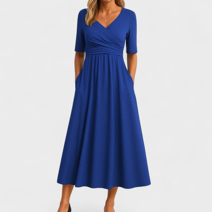 Larissa | Women's V-Neck Midi Dress