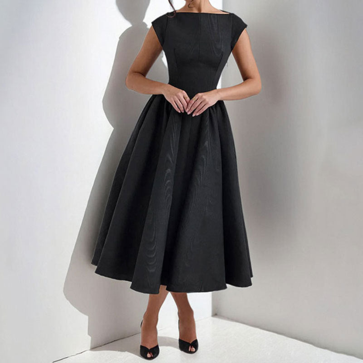 Charlotte | Graduation Midi Dress with Cap Sleeves