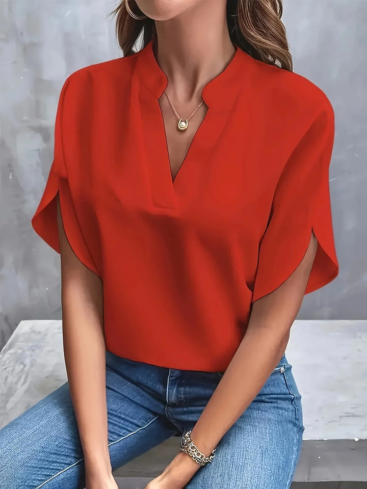 Octavia | Women's V-Neck Tailored Blouse